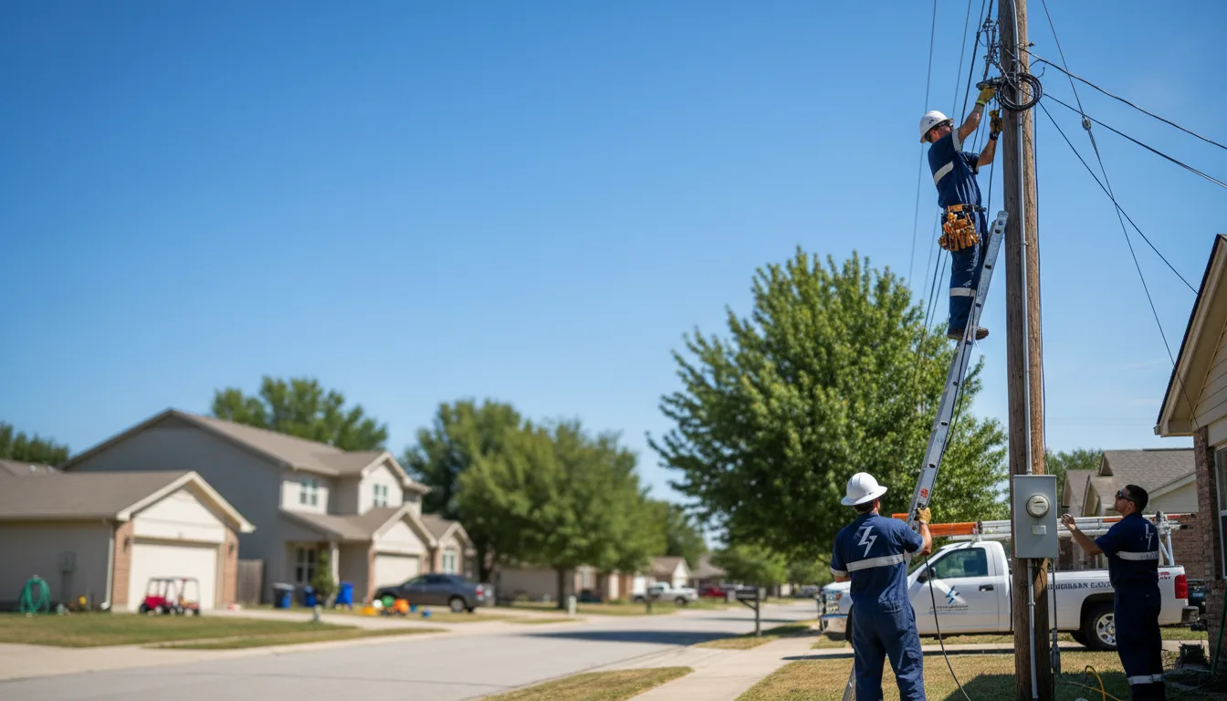 Residential electrician providing installation services in Stigler, OK